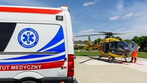 Na miejsce przybył helikopter medyczny, zdj. ilustracyjne 