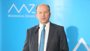 Minister zdrowia Konstanty Radziwiłł, podczas konferencji prasowej w Warszawie, w sprawie sytuacji w Centrum Zdrowia Dziecka