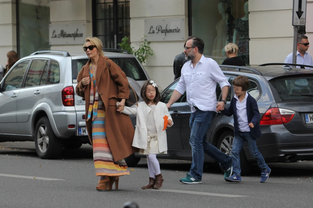 Agnieszka Jastrzębska z rodziną