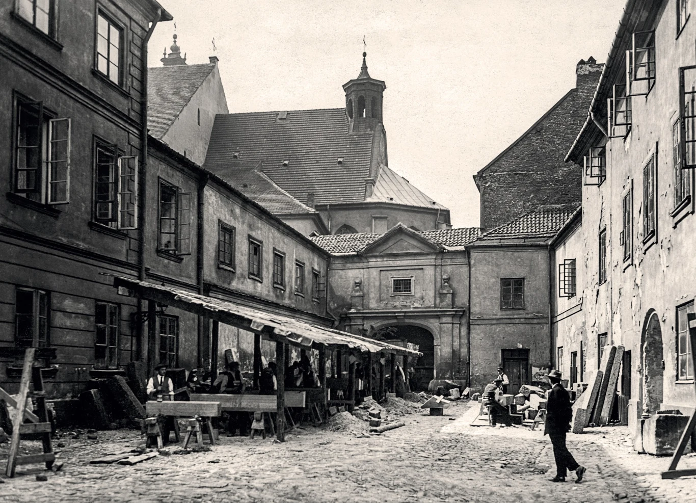 Podwórze kuchenne Zamku Królewskiego, 1925