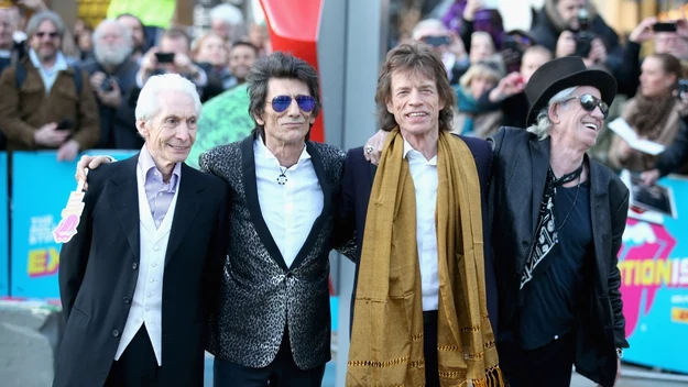 The Rolling Stones w kwietniu 2016 r. na otwarciu "Exhibitionism": od lewej Charlie Watts, Ronnie Wood, Mick Jagger i Keith Richards.