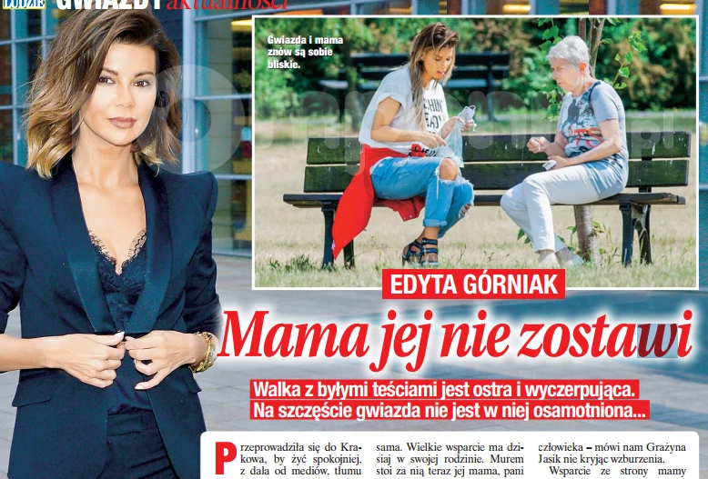 Górniak z mamą Górniak z mamą