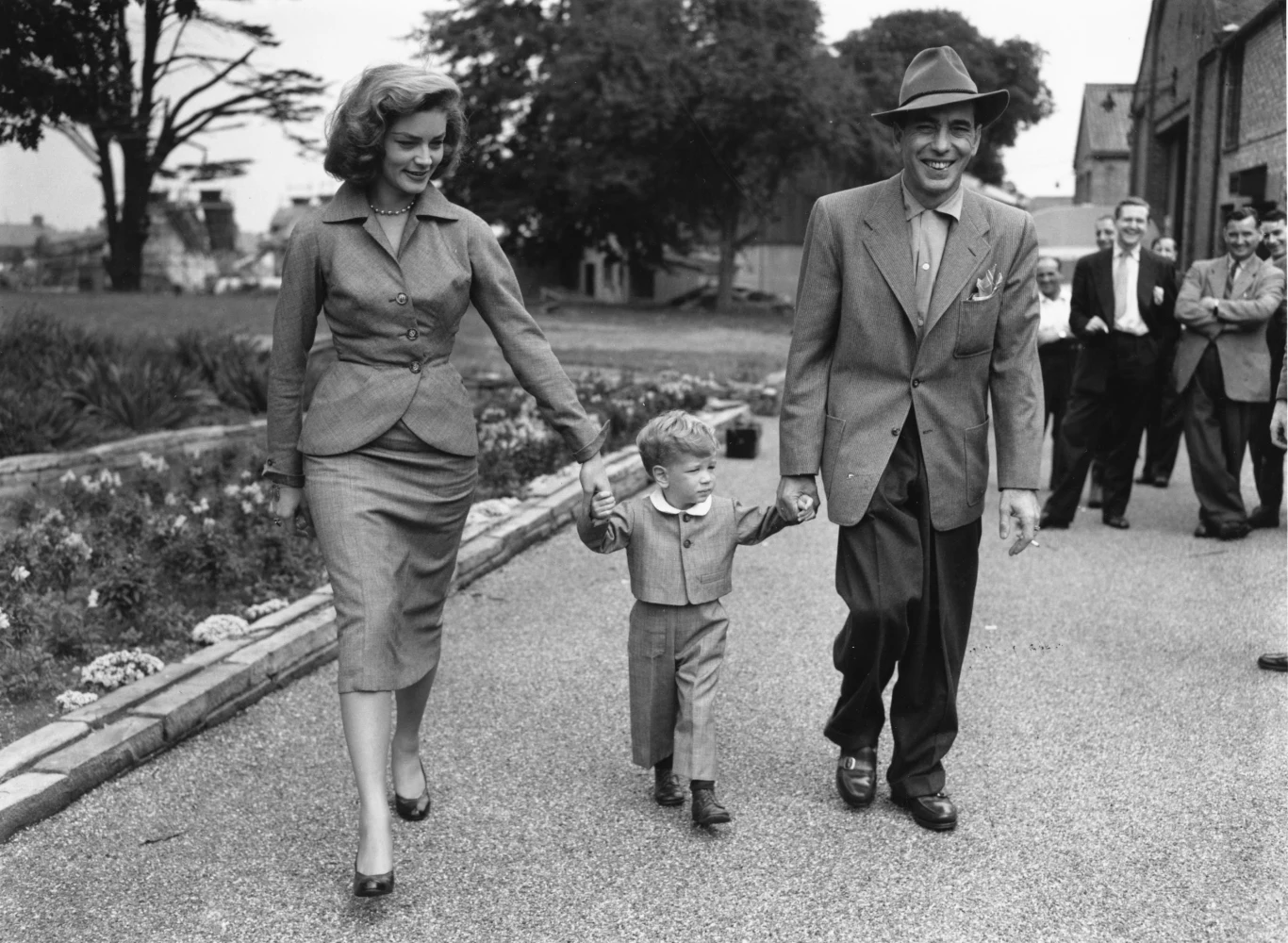 Lauren Bacall i Humphrey Bogart z synkiem Steve'em