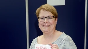 Ilona Łepkowska na promocji książki "Pani mnie z kimś pomyliła" - Warszawskie Targi Książki (maj 2016)