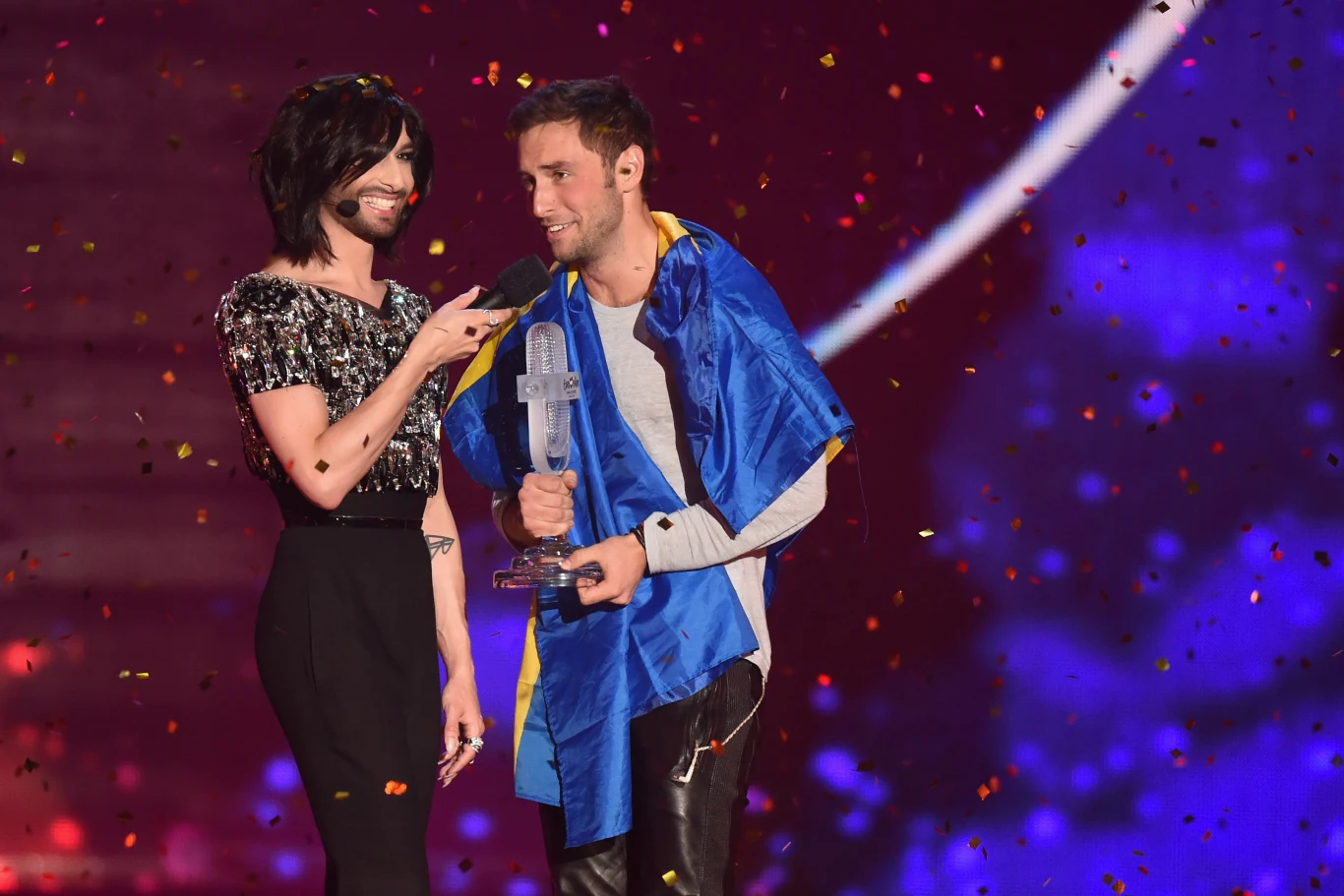 Conchita Wurst i Mans Zelemerlow