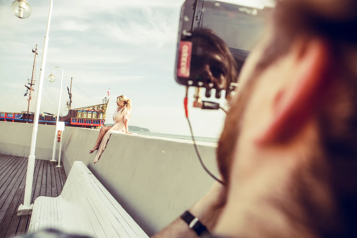 Beata Kozidrak na planie klipu "Upiłam się Tobą"