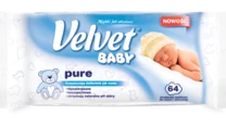 Hipoalergiczne chusteczki nawilżane Velvet® Baby Pure są bezzapachowe, przeznaczone dla skóry wrażliwej. Zawierają naturalny wyciąg z aloesu, który działa kojąco i łagodząco. Oczyszczają pupę delikatnie jak woda. Zapewniają czystość, świeżość i komfort każdego dnia. Nie zawierają alkoholu, parabenów, silikonów, syntetycznych olejów ani fenoksyetanolu. <a href="http://www.swiatvelvet.pl "class="more" style="color:#07336C">www.swiatvelvet.pl</a>