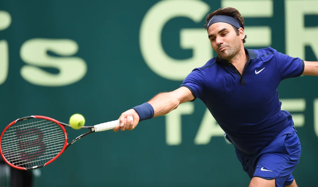 Roger Federer podczas spotkania ćwierćfinałowego