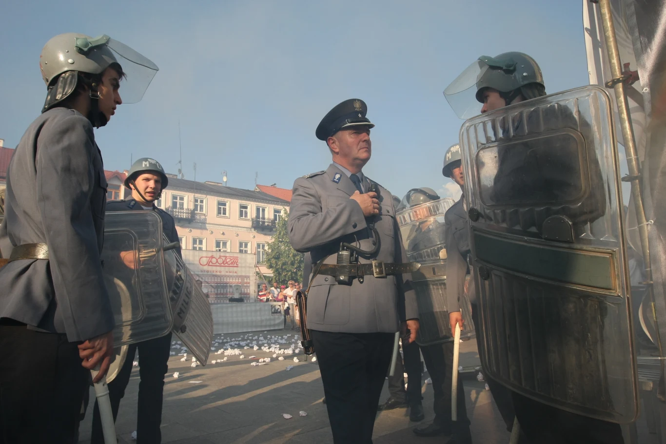 Inscenizacja na rynku w Płocku