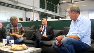 James May, premier David Cameron i Jeremy Clarkson - przeciwnicy Brexitu