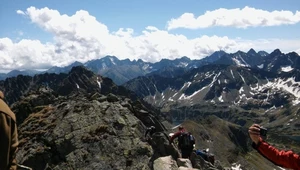 Panorama Tatr, widok ze szczytu Świnicy