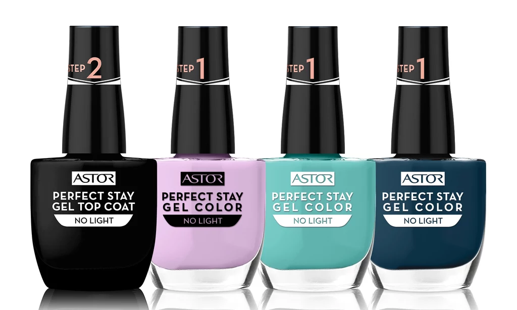 Astor: Lakiery Perfect Stay Gel Color i Top Coat 2-Step Gel Manicure 