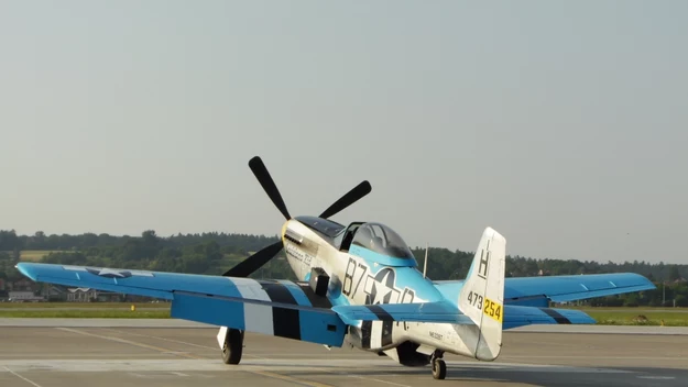 P-51D Mustang na lotnisku Kraków-Balice