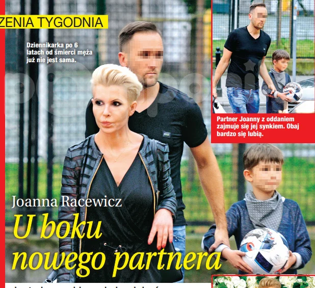 Racewicz z synem i tajemniczym mężczyzną Racewicz z synem i tajemniczym mężczyzną