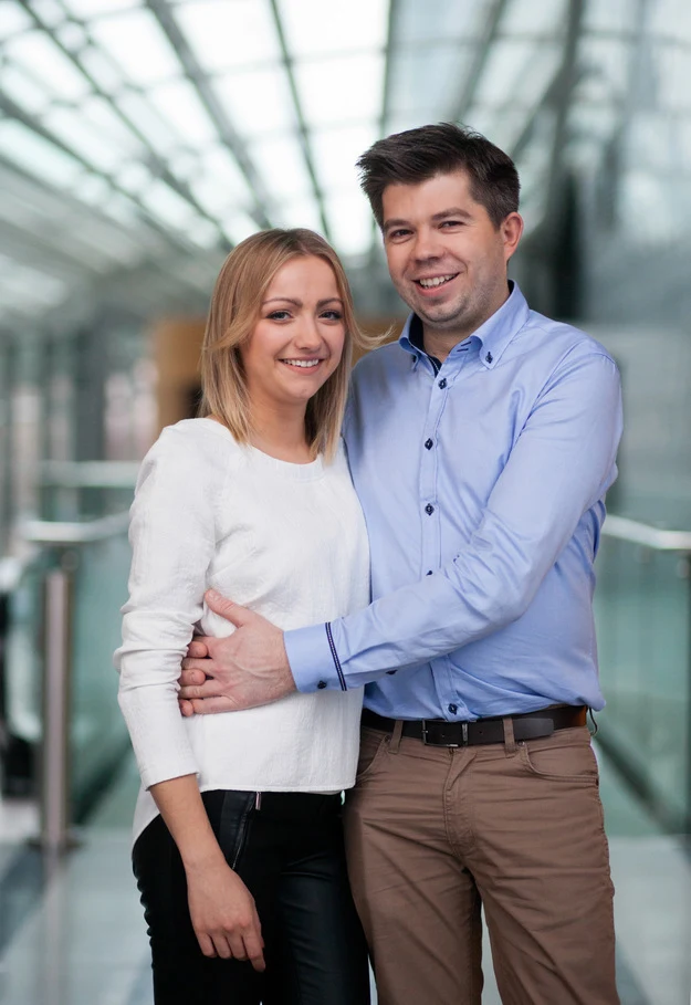 Paweł z poprzednią partnerką, Natalią Paweł z poprzednią partnerką, Natalią