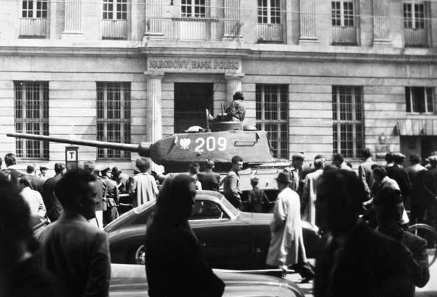 Czołgi na ulicach Poznania w 1956 roku