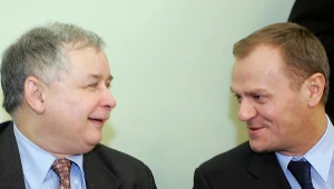 Jarosław Kaczyński i Donald Tusk w 2006 r.