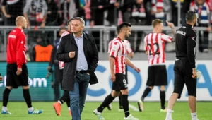 Jacek Zieliński i piłkarze Cracovii