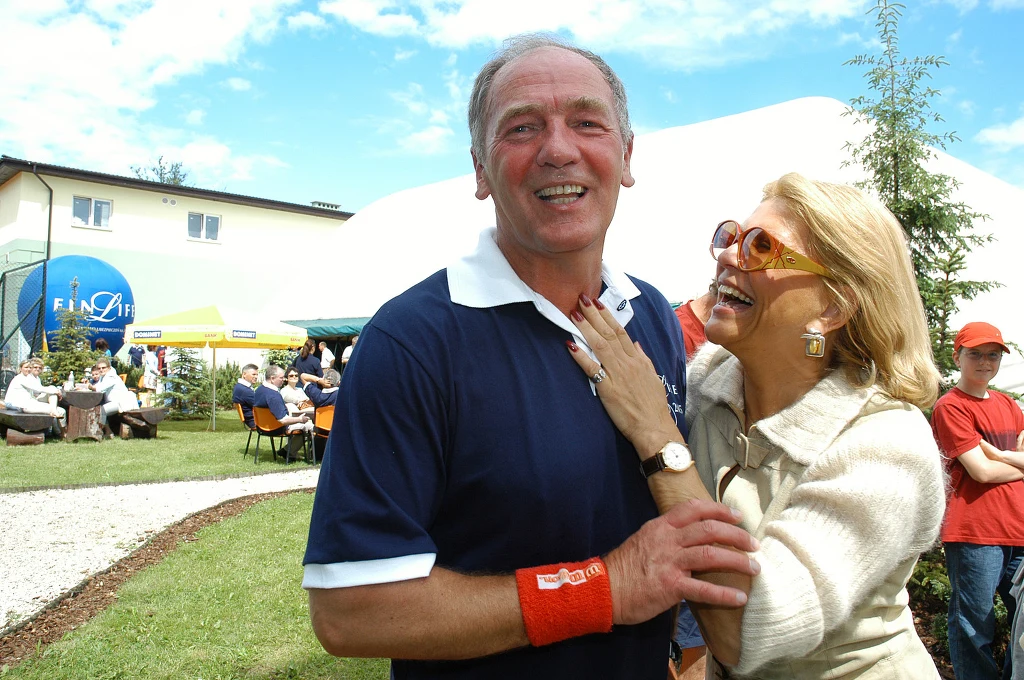 Karol Strasburger z żoną Karol Strasburger z żoną