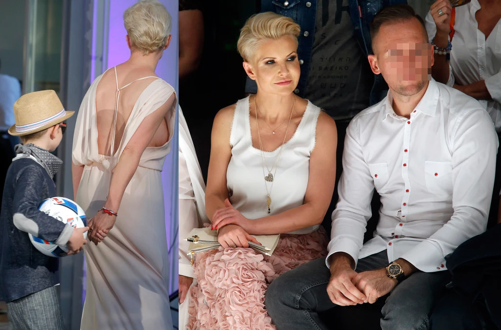 Joanna Racewicz z przyjacielem na pokazie Jemioła