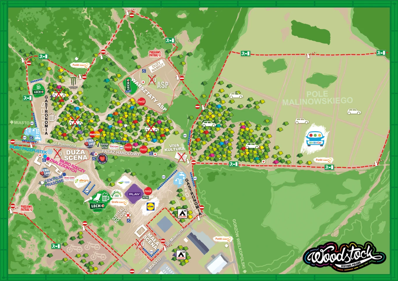Mapa Przystanku Woodstock 2016 Mapa Przystanku Woodstock 2016