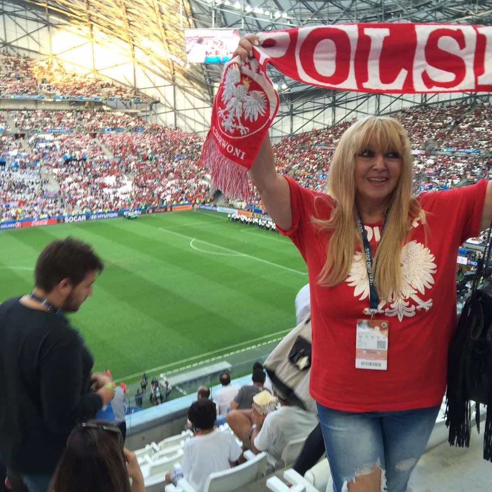 Maryla Rodowicz na stadionie w Marsylii