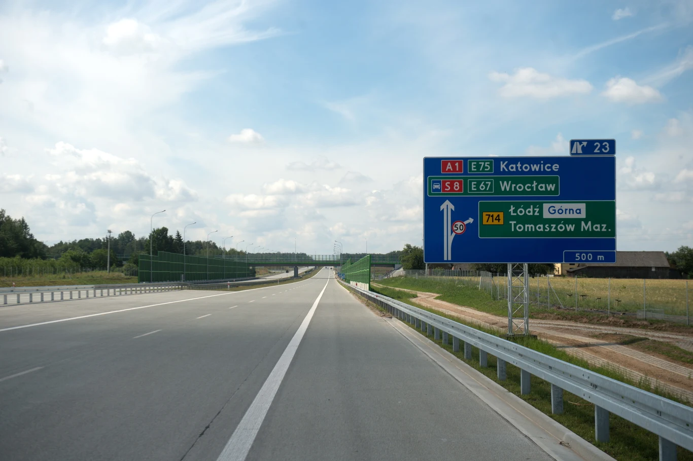 Autostrada A1 koło Łodzi