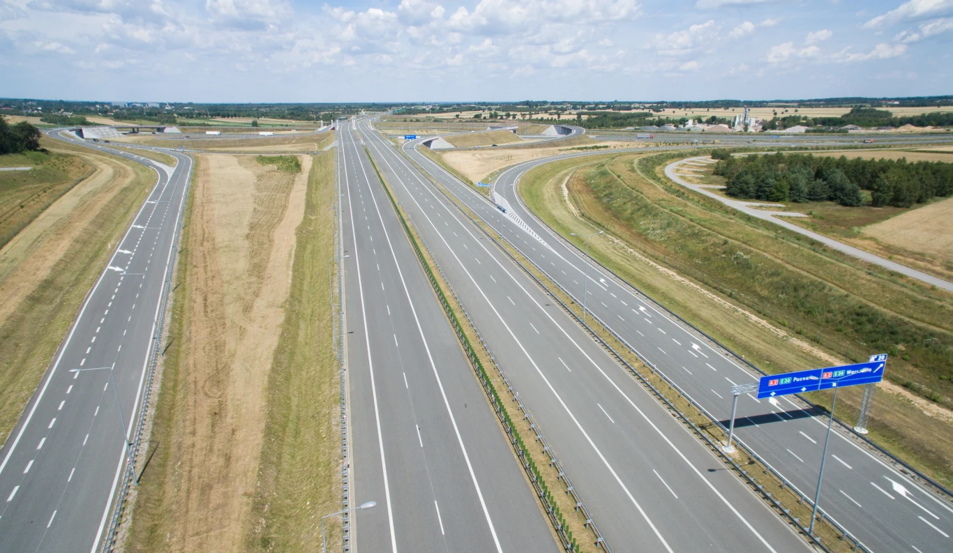 Autostrada A1 koło Łodzi