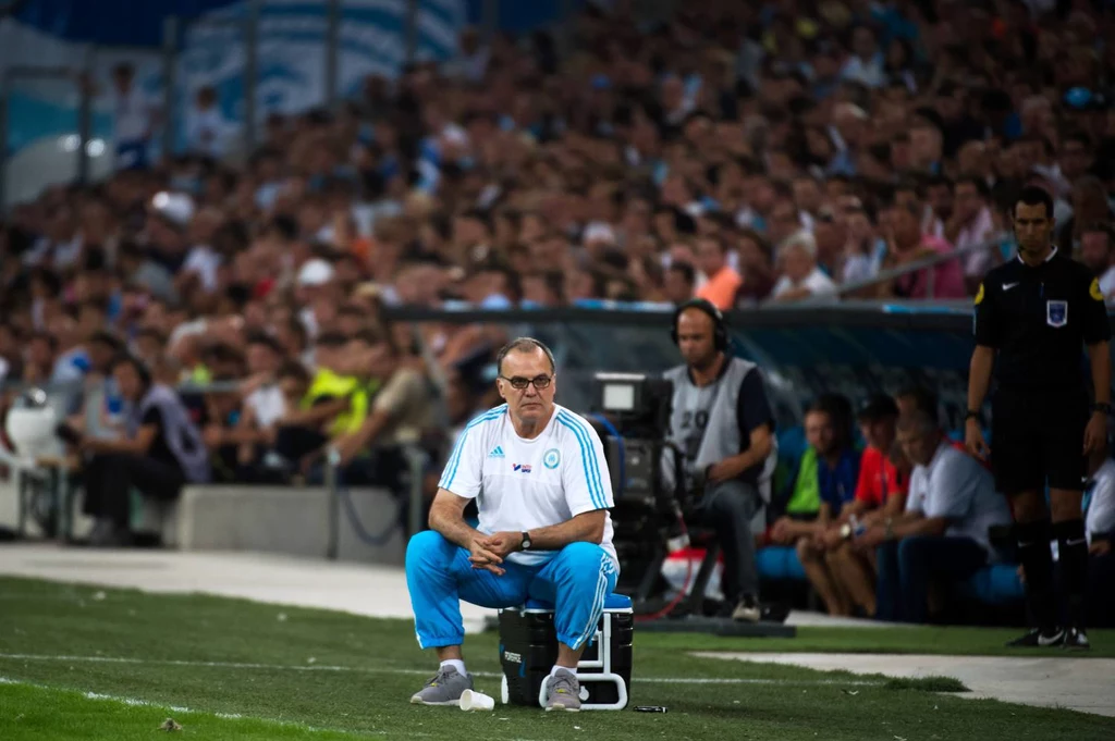 Marcelo Bielsa jako trener Olympique Marsylia Marcelo Bielsa jako trener Olympique Marsylia