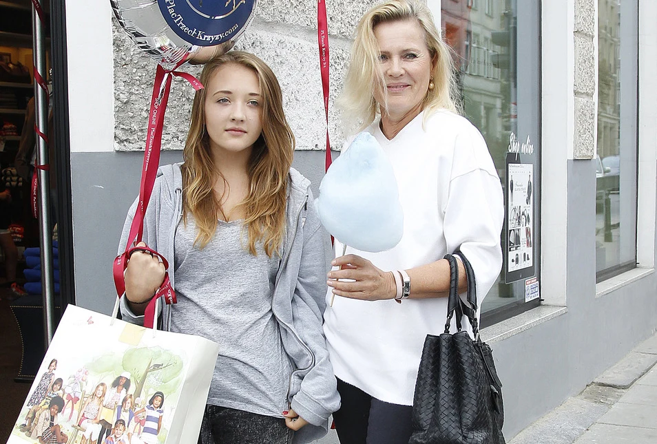 Grażyna Szapołowska z wnuczką