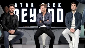 Karl Urban, Chris Pine i Zachary Quinto