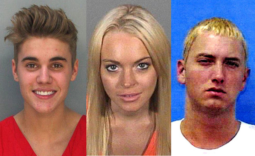 Justin Bieber, Lindsay Lohan, Eminem