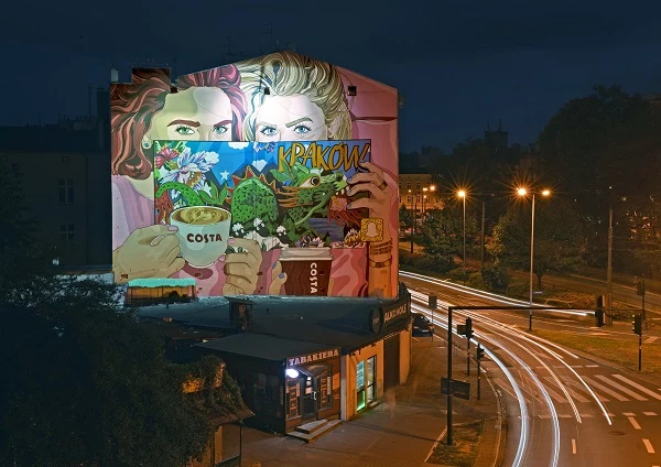 Mural przy ulicy Dietla w Krakowie Mural przy ulicy Dietla w Krakowie