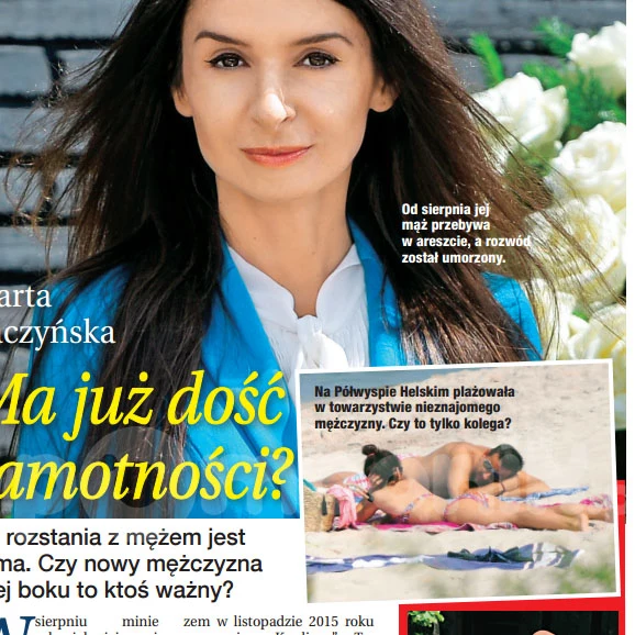 Marta wypoczywała w towarzystwie tajemniczego mężczyzny Marta wypoczywała w towarzystwie tajemniczego mężczyzny