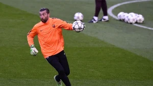 Morgan De Sanctis podczas treningu Romy