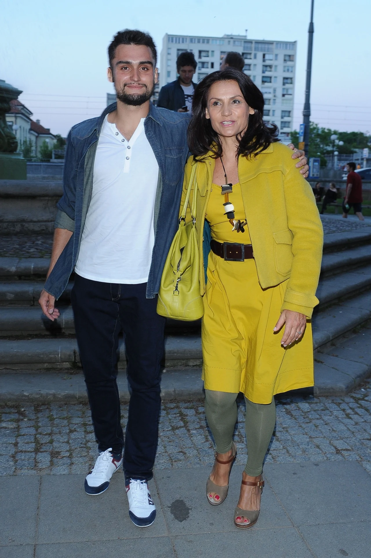 Małgorzata Pieczyńska z synem Victorem Wróblewskim