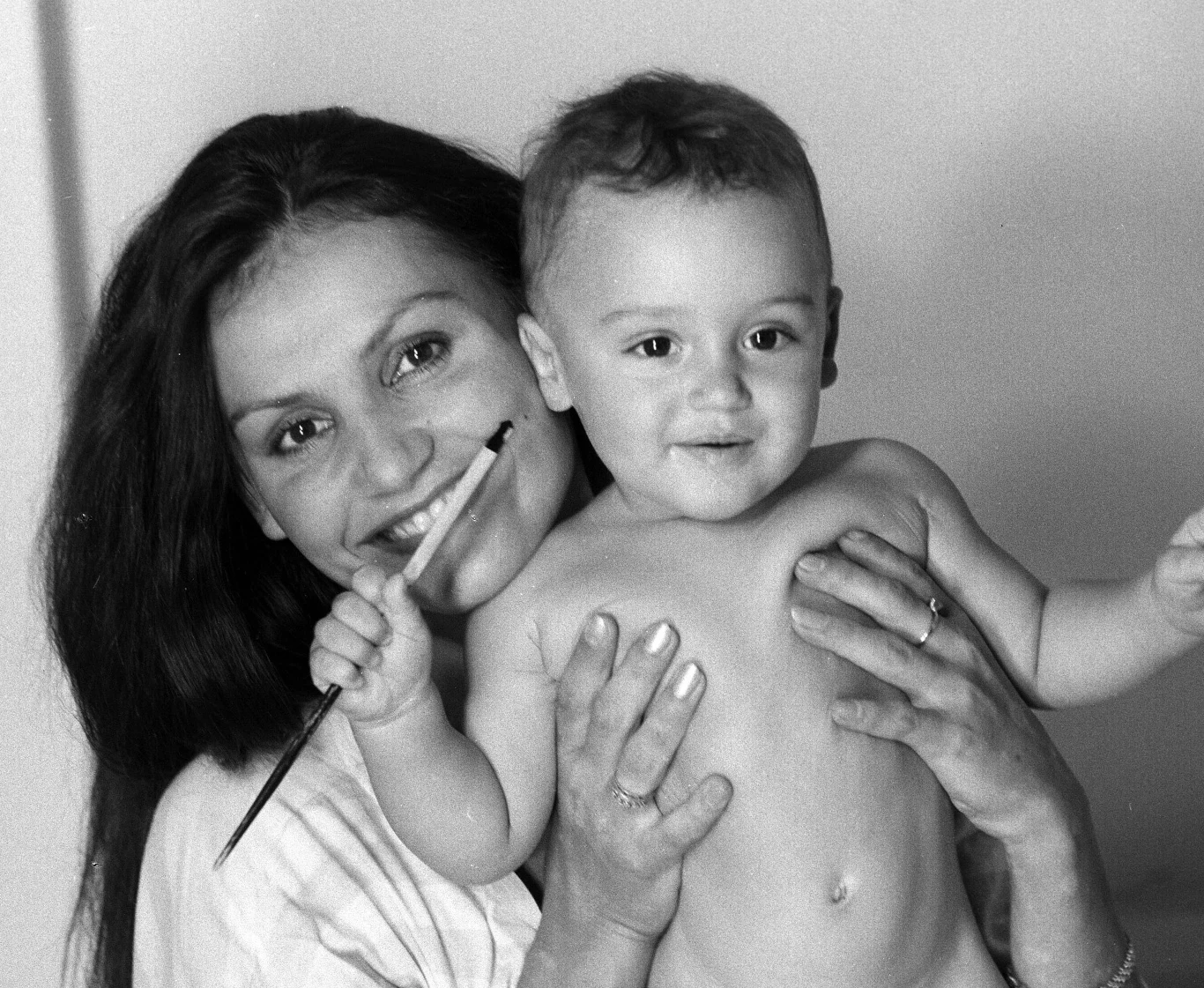 Małgorzata Pieczyńska z małym Victorem