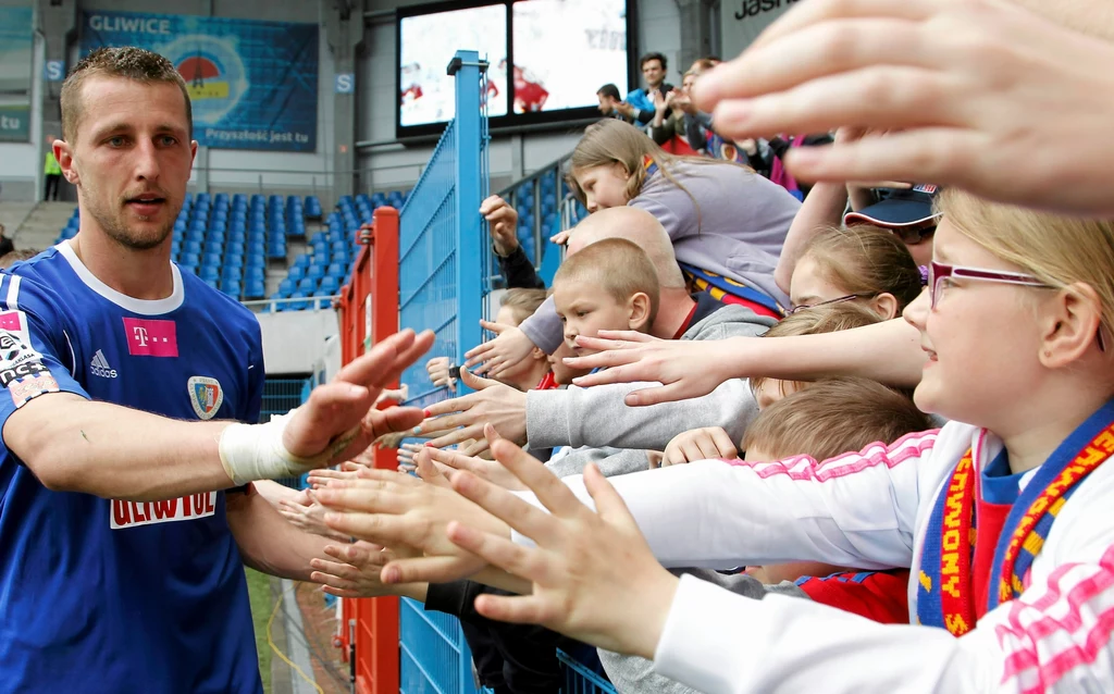Kamil Wilczek w barwach Piasta Gliwice Kamil Wilczek w barwach Piasta Gliwice