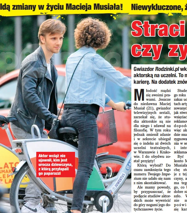 Maciej Musiał z tajemniczą kobietą