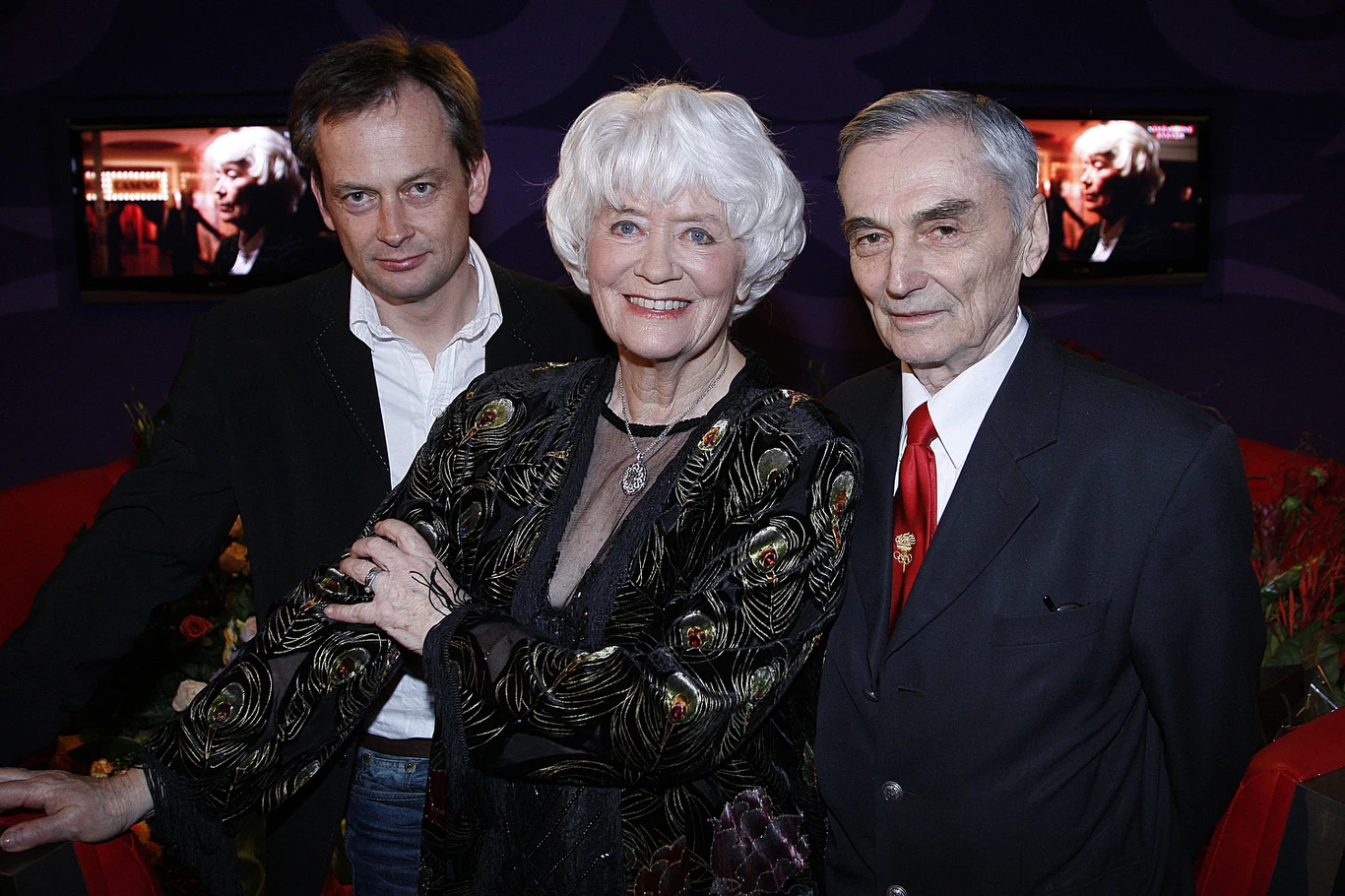 Alina Janowska z mężem i synem