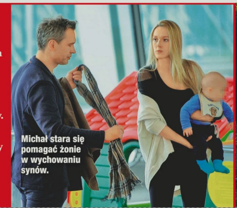 Michał z żoną i dzieckiem