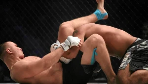 Damian Grabowski (z lewej) tu w walce z Joaquimem Ferreirą. Fot. Albert Zawada