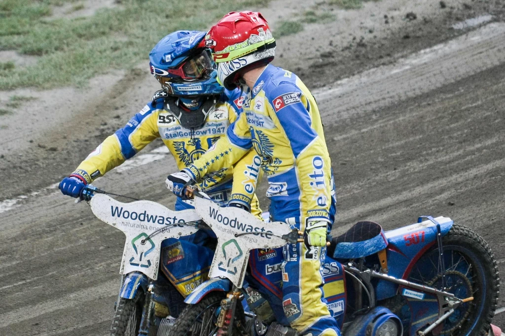 Zawodnicy Stali Gorzów Krzysztof Kasprzak (kask czerwony) i Bartosz Zmarzlik Zawodnicy Stali Gorzów Krzysztof Kasprzak (kask czerwony) i Bartosz Zmarzlik