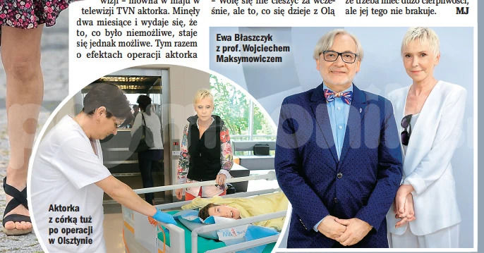 Błaszczyk śledzi postępy córki Błaszczyk śledzi postępy córki