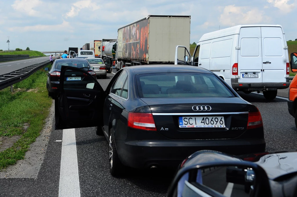 Korek na autostradzie A4