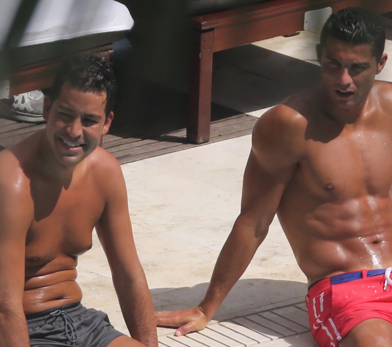 Cristiano Ronaldo z przyjacielem