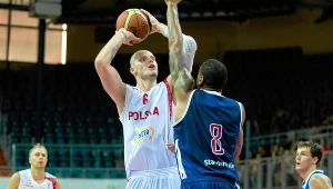 Maciej Lampe (z piłką) był najskuteczniejszy w polskiej ekipie