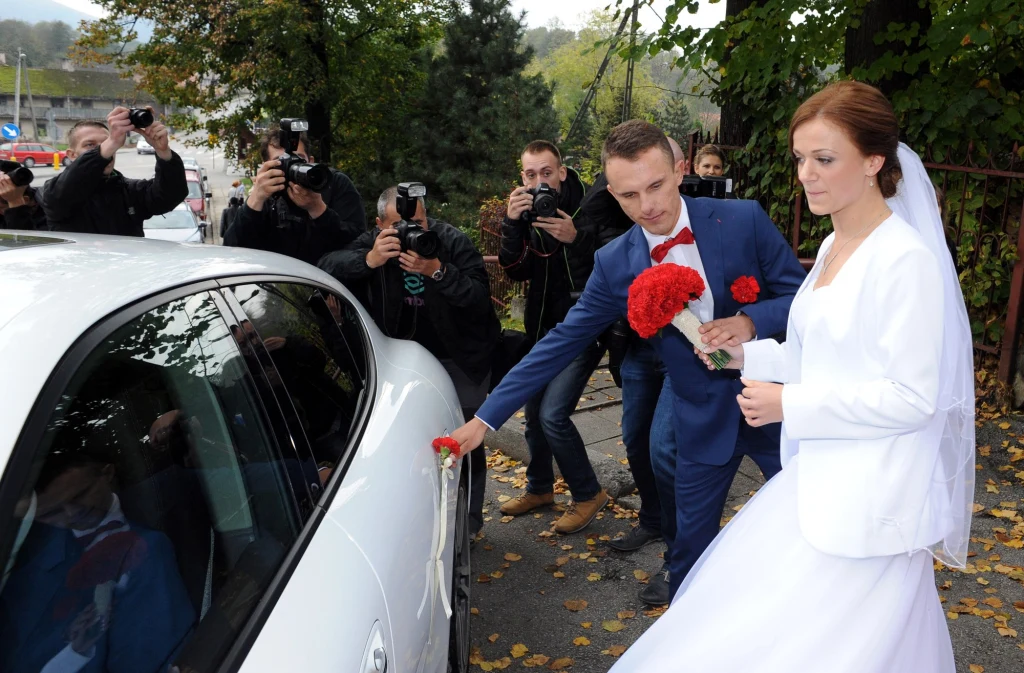 Rafał Majka i Magdalena ślub wzięli w 2014 roku Rafał Majka i Magdalena ślub wzięli w 2014 roku