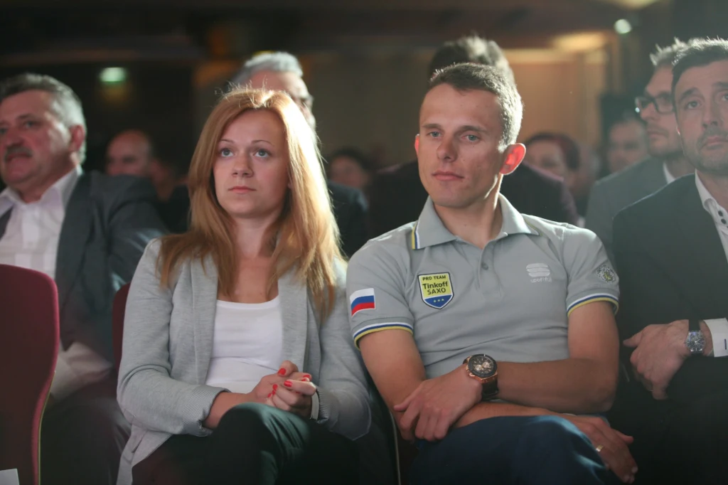 Rafał Majka z żoną Rafał Majka z żoną