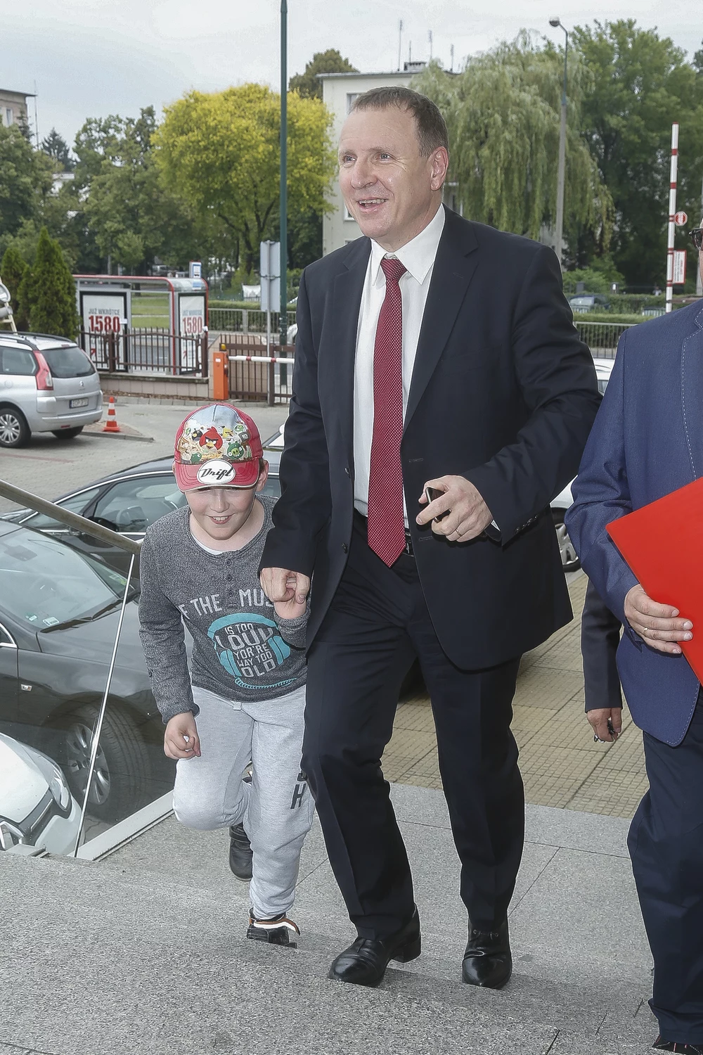 Prezes TVP Jacek Kurski z synem Prezes TVP Jacek Kurski z synem